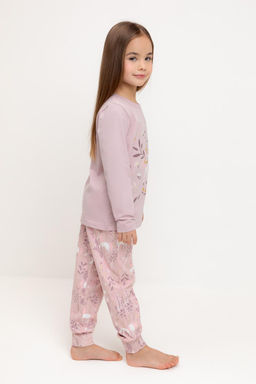 К 1606/розовый лед,лесная тайна пижама дет