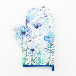 Варежка-прихватка Blue flowers, 20?28 см, саржа, 100% хлопок, ватин 250 г/м?