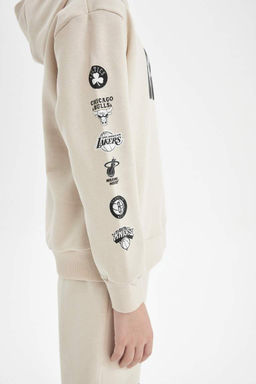 Толстовка с круглым вырезом для мальчиков NBA Current Teams - Defacto фото 6