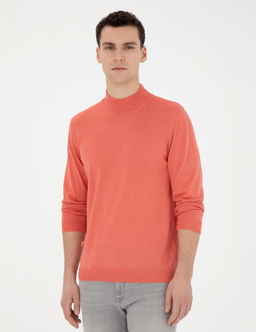 Somon Slim Fit Yar_m Bal_k__ Yaka Y_n Kar___ml_ Basic Triko Kazak - Pierre cardin фото 3