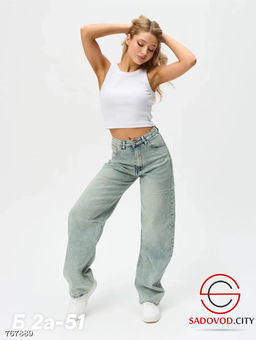 Джинсы багги стрейч женские - Bruno фото 2