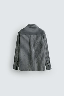 CREASED-EFFECT STRIPED FLOWING SHIRT - Zara фото 8