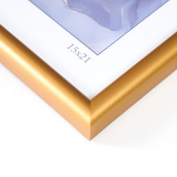 Фоторамка пластик "Радуга" 15х21 см, золото матовое (пластик)