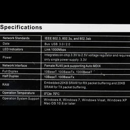Сетевая карта USB 3.0 LAN интернет-адаптер - Buro фото 2
