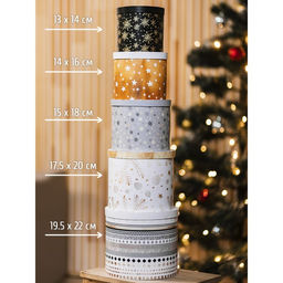 Набор подарочных коробок 5 в 1 Изморозь, 13 1419.5 22 см 3580137 - Дарите счастье фото 2