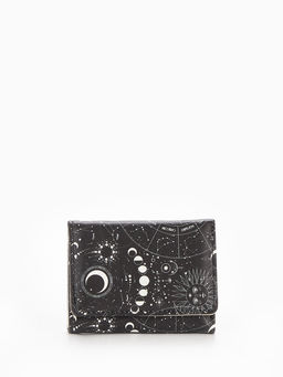 Кошелёк женский на кнопке, 10.5?2.5?8.5 см, с цветочным принтом, разноцветный