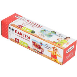 Пакеты с safe-защелкой 1л 15 шт PES001M (17 154)