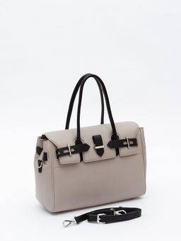 Сумка женская кожаная 1081M apricot coffee Polina&Eiterou