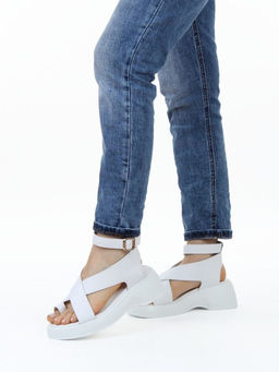 08-XT148-010 WHITE Босоножки женские (натуральная кожа)