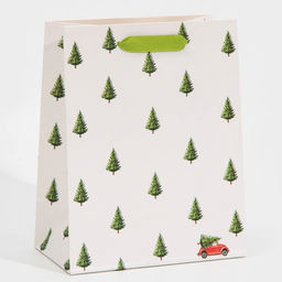 Цена за 2 шт. Пакет подарочный новогодний ламинированный «Ёлочки», MS 18 х 23 х 10 см