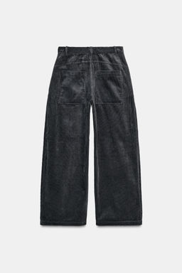 ZW COLLECTION CORDUROY TROUSERS WITH DARTS - Zara фото 6