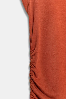 TOP FRUNCES LATERALES / Naranja quemado - Zara фото 10