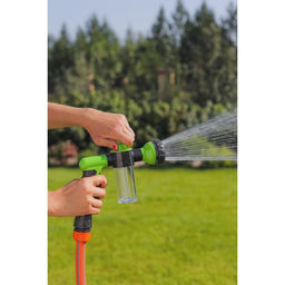 Пистолет для полива, 8 режимов, с колбой для мойки, быстросъёмное соединение, пластик - Simaland фото 10