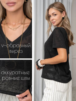 Футболка паутинка полупрозрачная - Binita фото 11