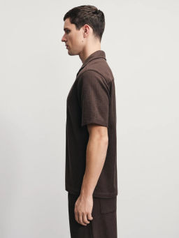 Поло из смесового хлопка / Zarina  фото 4