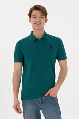 Erkek Slim Fit Polo Yaka Koyu Ye_il Basic Ti__rt Sepette S_rpriz _ndirim - U.s. polo assn фото 8