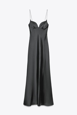 LONG SATIN DRESS - Zara фото 13