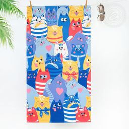 Вафельное полотенце Полосатый рейс 80*150/1 шт. - 80*150 Пляжные полотенца