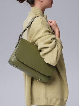 Сумка на плечо Deboro 30512 зеленая водоросль