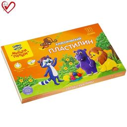 Пластилин Мульти-Пульти "Приключения Енота" 18цв. 360гр. стек (КП_10211)