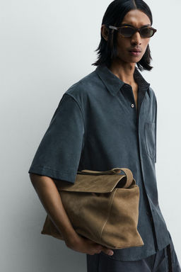 CAMISA RELAXED FIT EFECTO LAVADO / petro lavado - Zara фото 5
