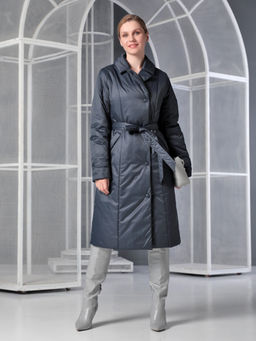 Пальто дем. т.синий - Dizzyway фото 5