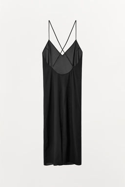 LONG SLIP DRESS WITH MULTI-POSITION STRAPS - Zara фото 6