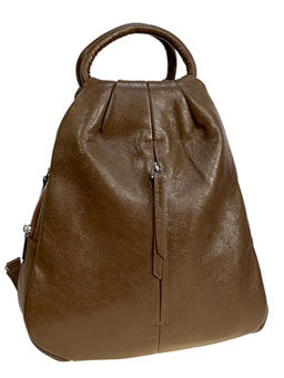 Женская сумка-рюкзак из искусственной кожи, цвет коричневый