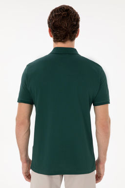 Erkek Slim Fit Polo Yaka Koyu Ye_il Basic Ti__rt Sepette S_rpriz _ndirim - U.s. polo assn фото 12