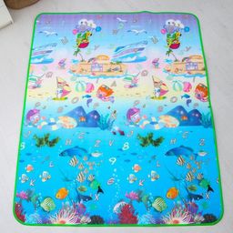 Игровой коврик для детей на фольгированной основе Морское путешествие, размер 180х150x0, 5 см, Крошка Я