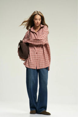 Рубашка Oversized в клетку Coral