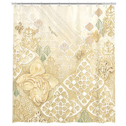 Штора для ванной комнаты, полиэстер, 180*180 см, BOHO BEIGE, шт