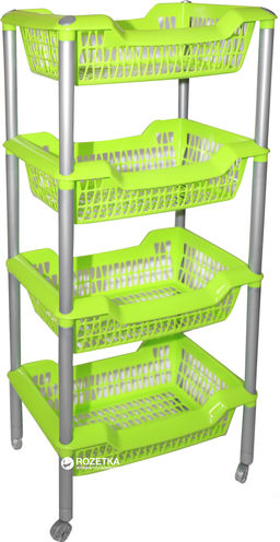 Этажерка универсальная Джета 4 корзины на колесиках С736 - Martika фото 2