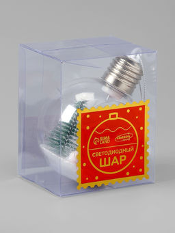 Ёлочный шар «Оленёнок», d=8 см, 1 LED, от батареек, свечение тёплое белое