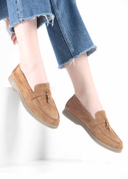 Лоферы туфли 170.2614be. светло- коричневый замша