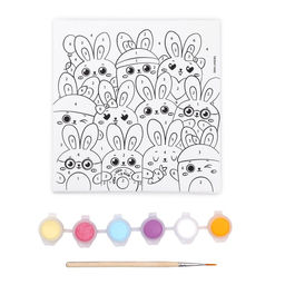 Картина по номерам на подставке Милые зайчата 15 15 см - Школа талантов фото 5