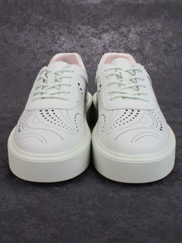 05-PDD166-3 LT.GREEN Кроссовки женские (натуральная кожа)