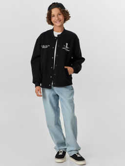 Бомбер для мальчиков черный с принтом legacy unbroken - Mark formelle фото 2