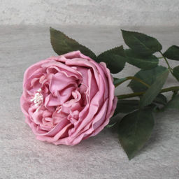 Цветок искусственный Пионовидная роза 59 см нежно сиреневый / GR-005 /уп 12/144/силикон