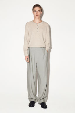 PANTAL?N WIDE LEG CON CINTUR?N EN MEZCLA DE LINO - H&m фото 3