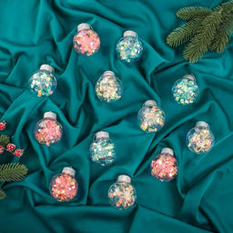 Ёлочные игрушки Калейдоскоп волна, шары новогодние, d=6 см, набор 12 шт., МИКС