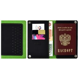 Органайзер-обложка д/документов арт.45296/30 ФЕТР САЛАТОВ.+СОФТ-ТАЧ ЧЕРНЫЙ