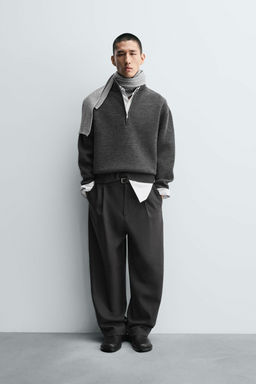 JERSEY CUELLO CREMALLERA / Gris oscuro