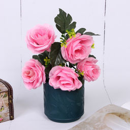 Цена за 4 шт. Ваза из пластика "Ивет" 10*10см цвет синий