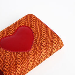 Кошелёк на молнии Сердце, жёлтый