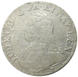 1 экю 1730 года 9 Франция (Людовик XV)