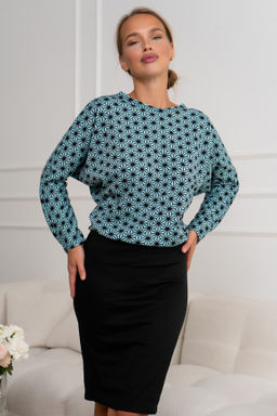 Платье Open Style 5935 зеленый/черный