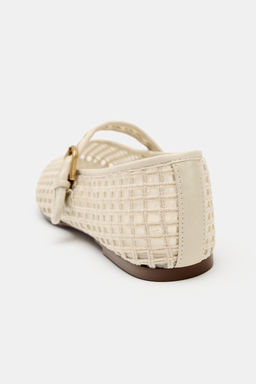 BAILARINA EFECTO CROCHET / Blanco Crudo - Zara фото 9