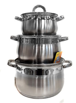 НМ 5225 набор кастрюль нержавеющая сталь 6 пр.