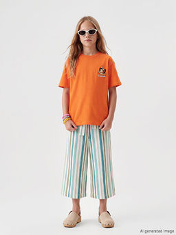 Nostaljik Maymun Bask?l? Unisex ?ocuk Ti??rt